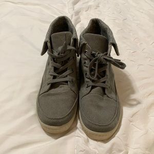 Heather gray ankle boots